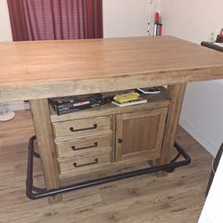 Solid Table With Storage