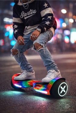 New Hoverboard In Box Rainbow Tiedye Color