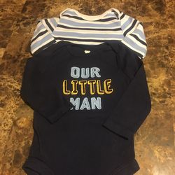 Baby long sleeve 2 piece Onesies size 3/6M