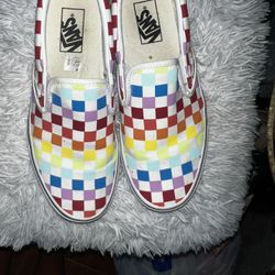 Checkerboard Multi Clr Vans
