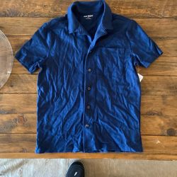 Dark Blue Old Navy Button Up (New, M, 8)