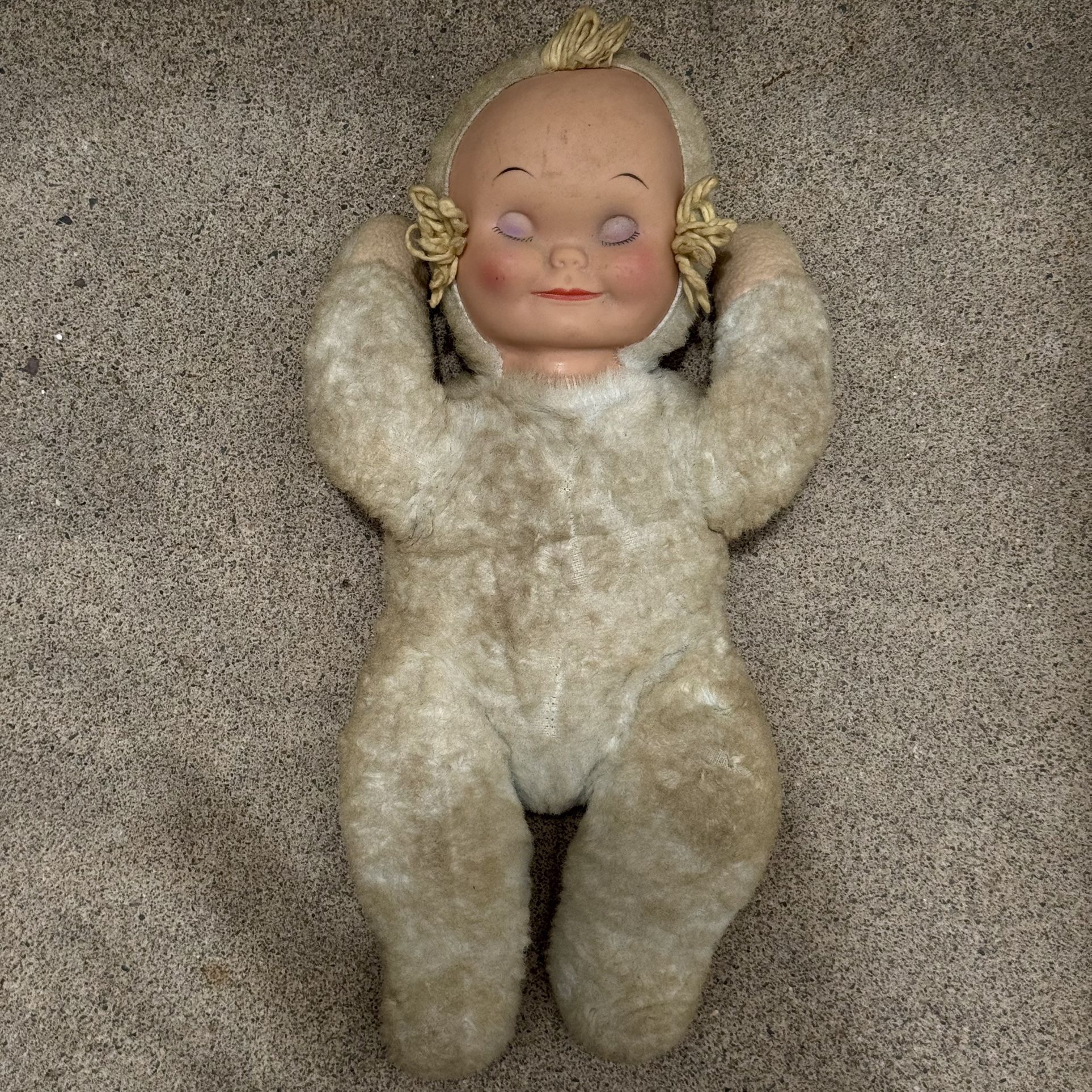 Knickerbocker Sleepy Head Rubber Face Sleeping Baby Doll Body 1950s