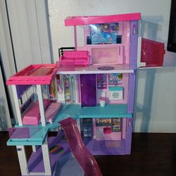 Barbie Dollhouse XL Multi-Story Mansion with Slide - Great Condition!