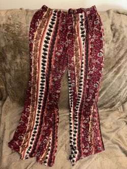 Vibe Sportswear Boho Striped Flare Pants Size XL