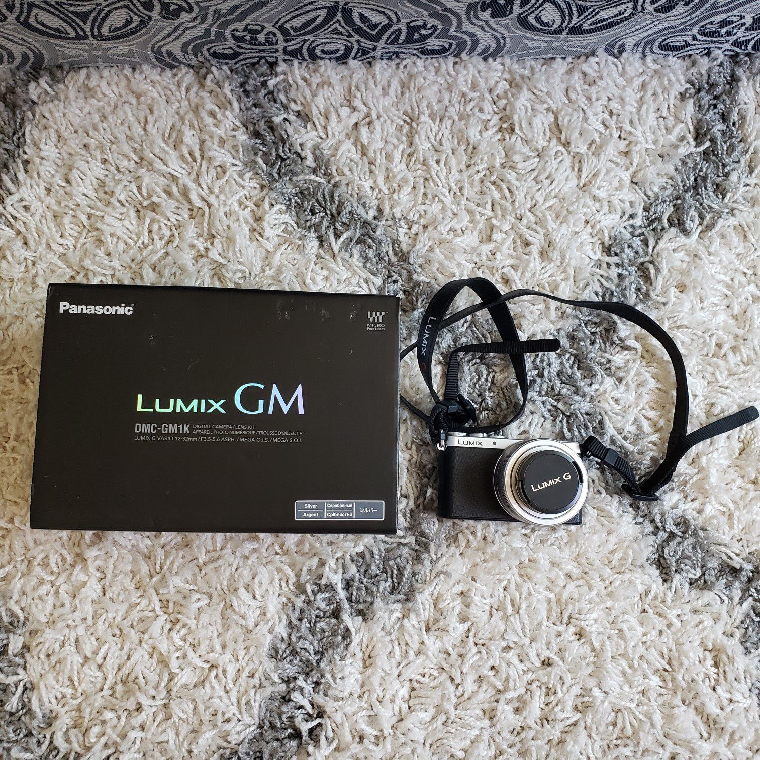 Panasonic Digital Single-Lens Camera Lumix DCM-GM1 Lens Kit Standard Zoom Lens with 12-32mm Lens, Lens Cap and Strap