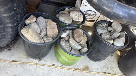 Buckets of rock $2 each