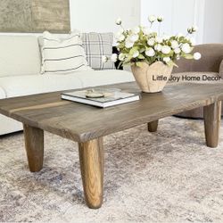 Handcrafted Solid Wood African Senofu Inspired Large Coffee Table