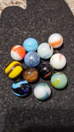 VTG vintage MCM 70's - 90's hand made marbles collection 12 marbles