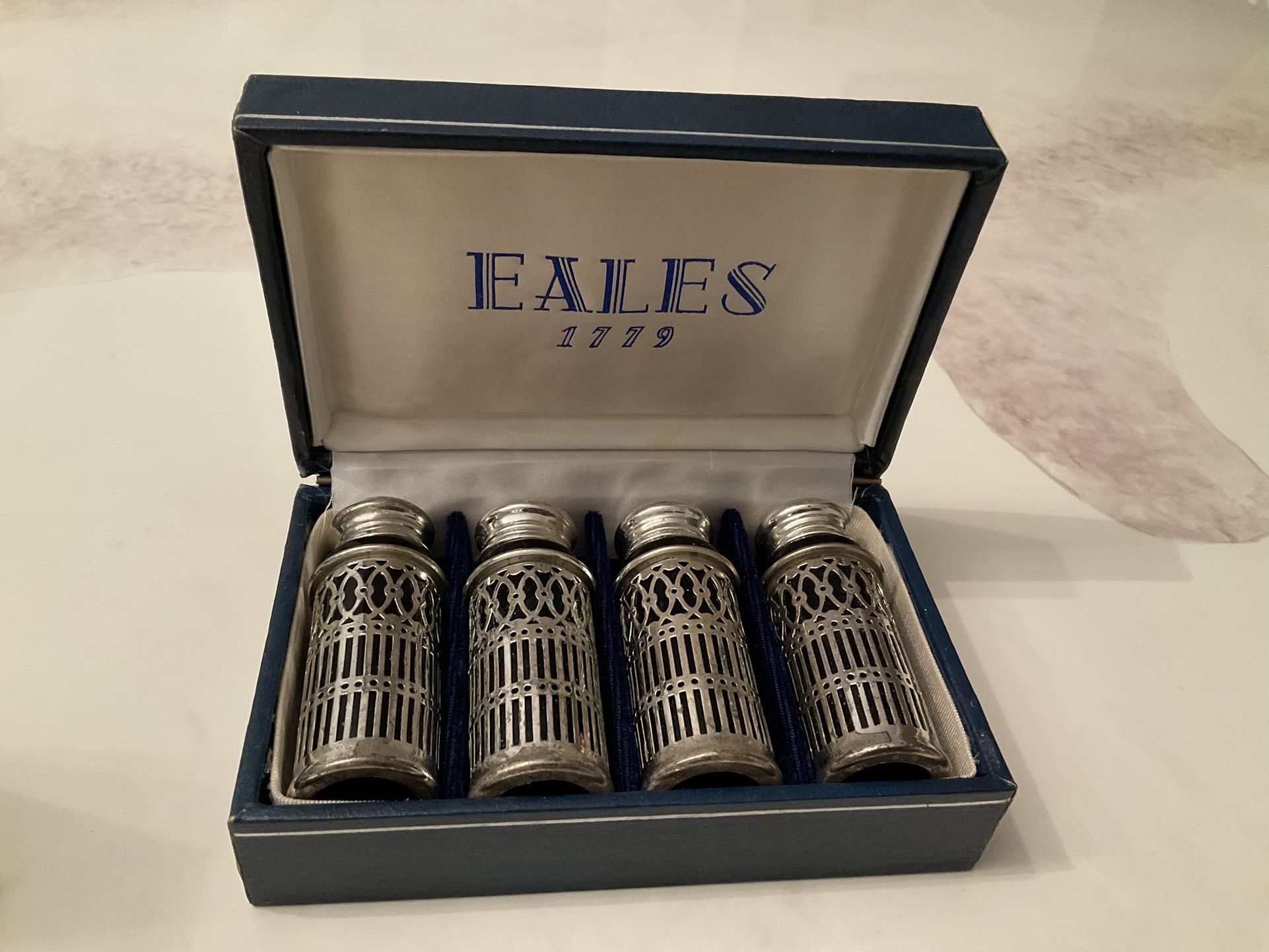 Vintage Silver-plated Salt And Pepper Shakers (2 Sets)