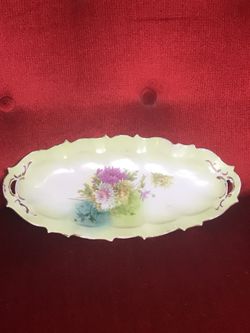 Antique porcelain dish handpainted