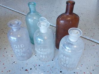 Vintage Acid Bottles