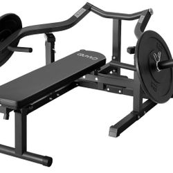 GMWD Chest Press Machine, 1050LBS Bench Press Machine with Independent Converging Arms, Adjustable Flat Incline Bench for Chest, AB Workouts, Shoulder