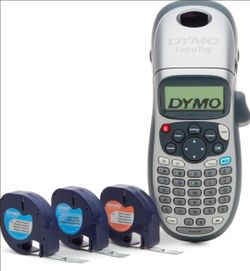 DYMO Label Maker Machine with 3 Tapes - 100H LetraTag Handheld, Includes 3 LT Label Tapes, Perfect for Home & Office Organization