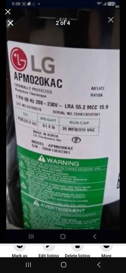 New LG APM020KAC is a 1.5-ton  compressor