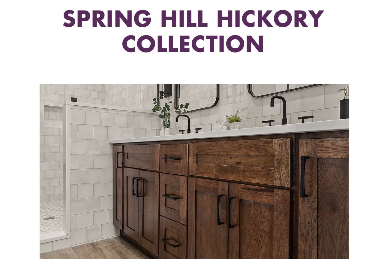 New 30” Spring Hill Hickory Bathroom Vanity: Cabinet