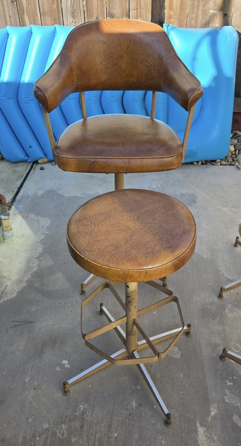 (4) Rare Vintage Bar Stools