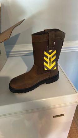 Brazos Brown Work Boot with Tags