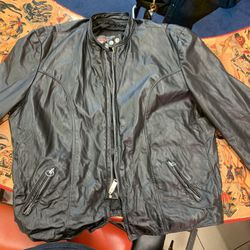 BROOKS leather motorcycle jacket