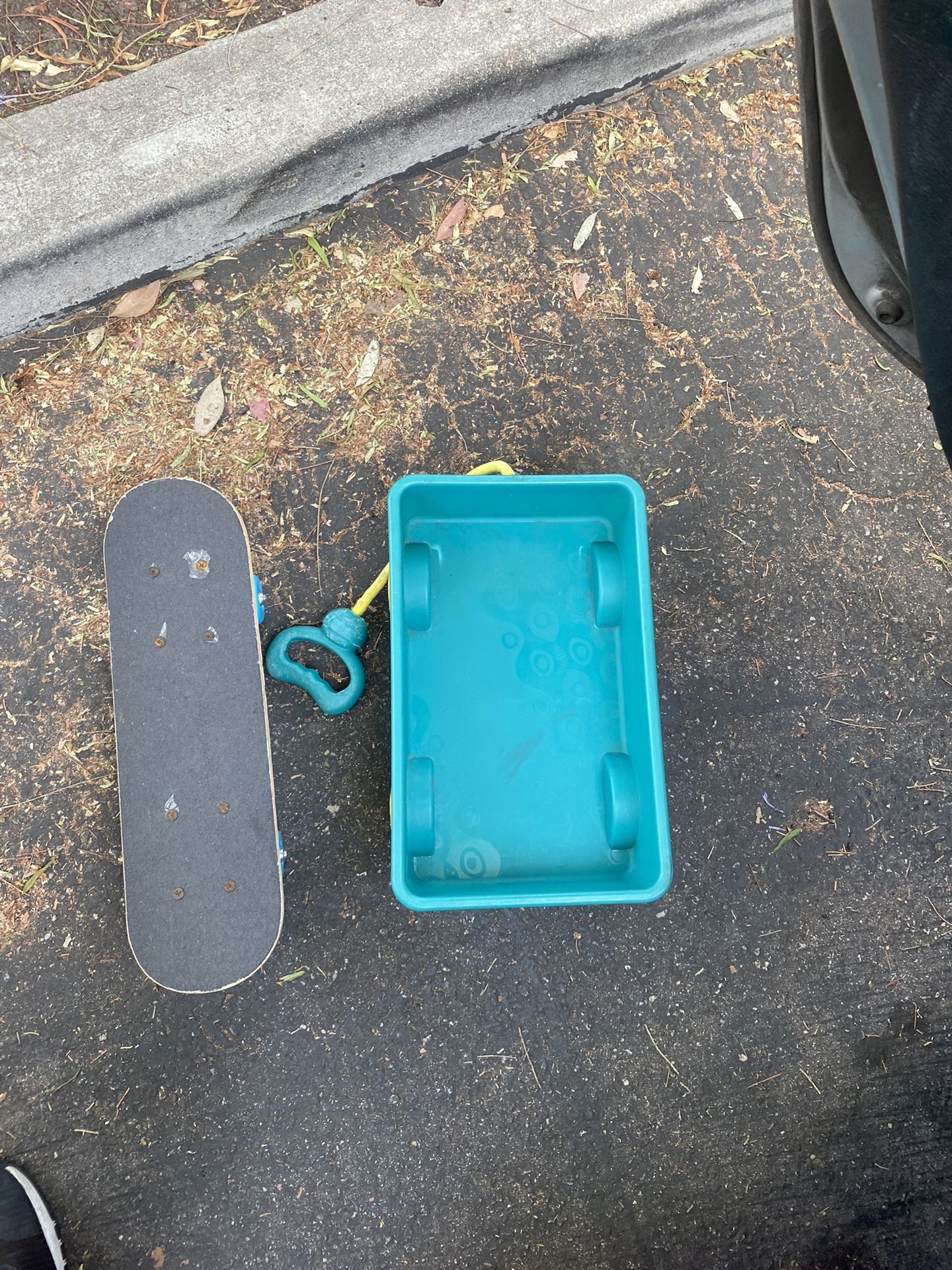 Small Skateboard And Wagon