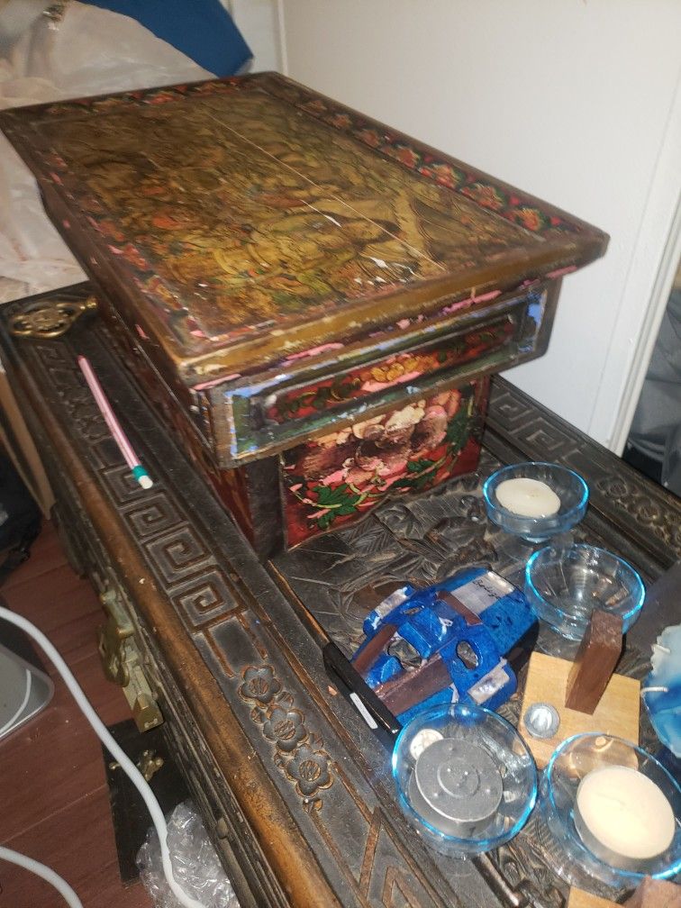Rare Antique Foldable Bed Table