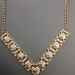 Gold Link Chain With Diamonds #822606