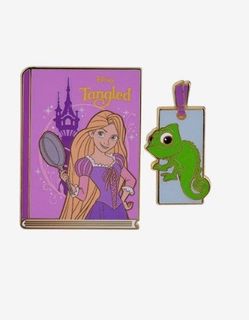 Disney Princess Rapunzel Book & Bookmark Enamel Pin