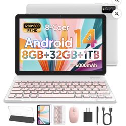 Brand 🆕—Android 14 Tablet,10 Inch Tablet with Keyboard