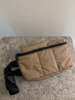 Calpak Tan Quilted Puffer Belt Bag