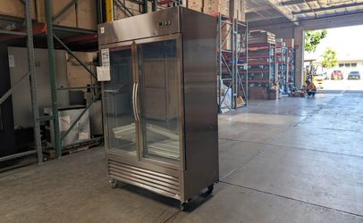 Clearance 2 Glass Door Stainless Steel Refrigerator 105473L0611