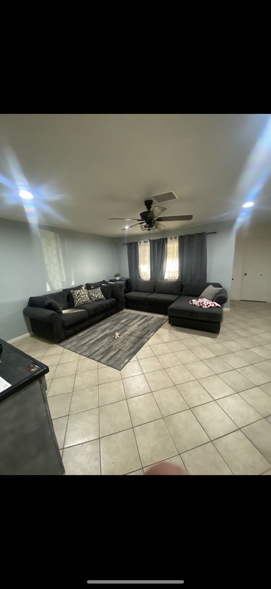 Grey Sectional Couch Set