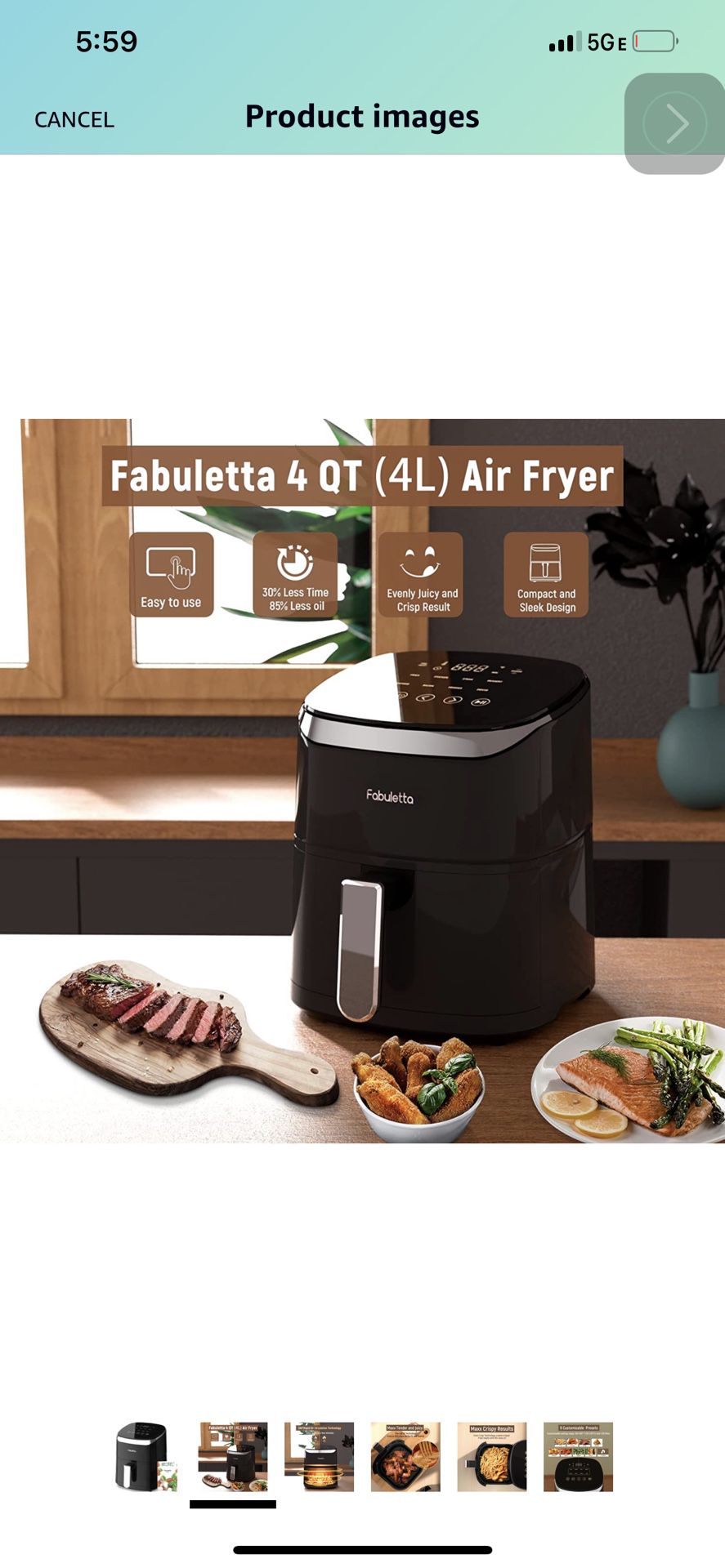 Fabuletta 4 Qt Compact Air Fryer review