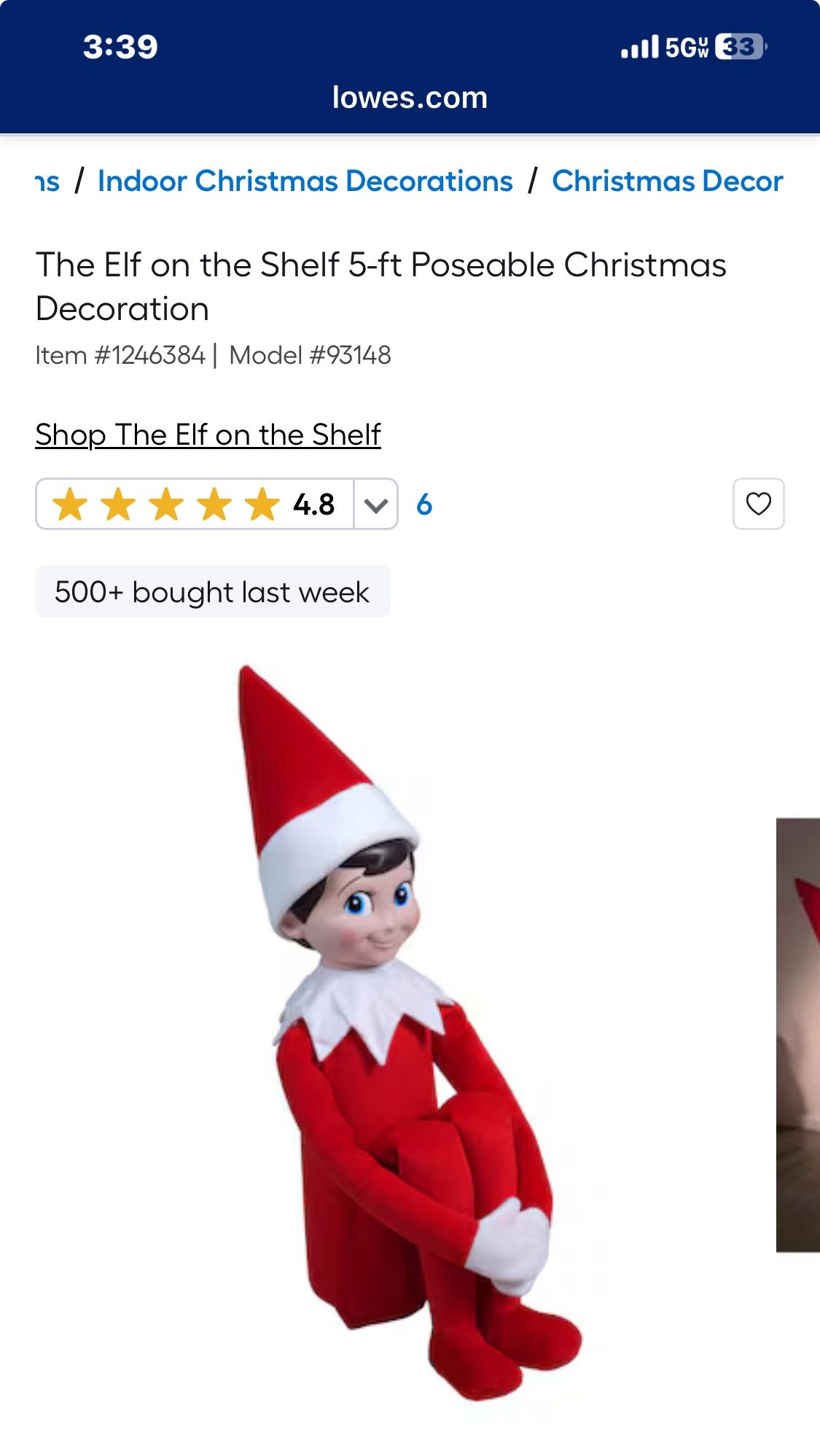 ELF ON THE SHELF 5 FT