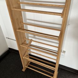 wooden shoe rack 