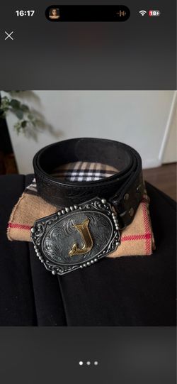 J initial cowboy belt
