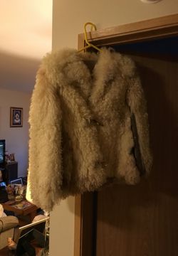 Curly lamb fur coat