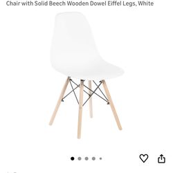 $80- set of 4 white shell chairs
