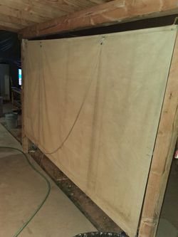 tan window or porch shade UV Ray Protection