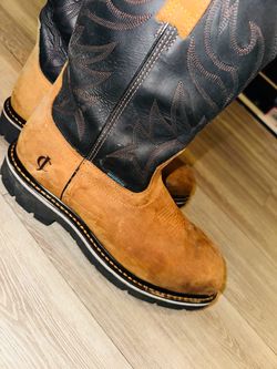 Steel toe work boots