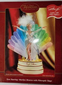 MARILYN MONROE FIBER OPTIC CHRISTMAS ORNAMENT -CARLTON CARDS