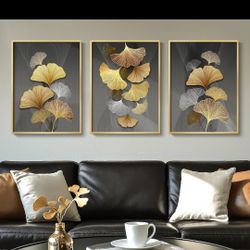 Gold Framed Large Wall Art Wall Decor