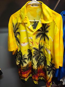 Mens Hawaiian shirt very bright and tons of likes and compliments.