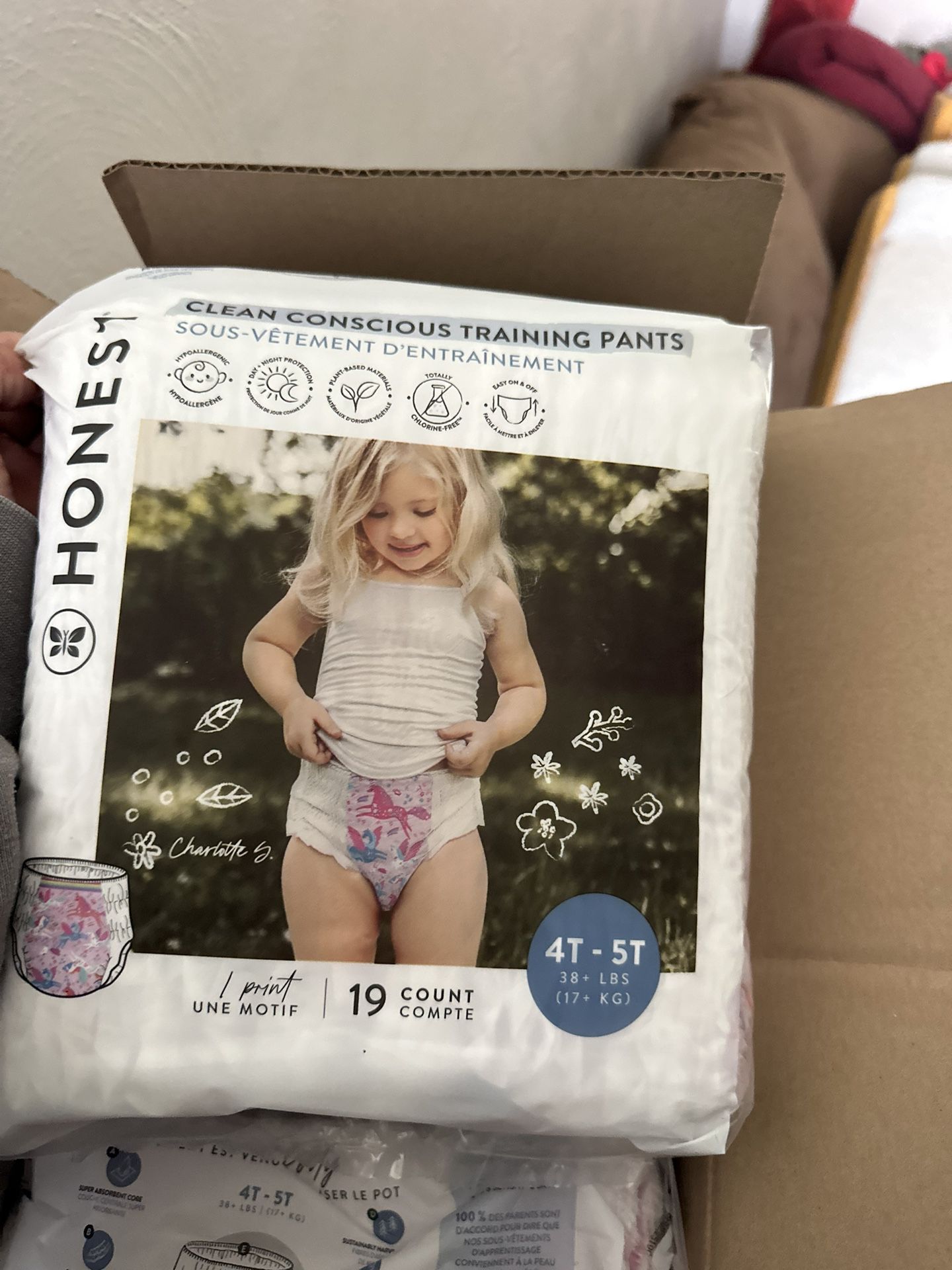 228 Honest Brand Training Diapers For Girls 