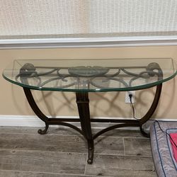 Tommy Bahama Glass Tables. 2 End Tables. 1 Console Table