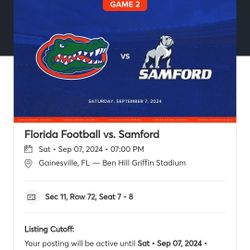 Florida Gators Football vs Samford