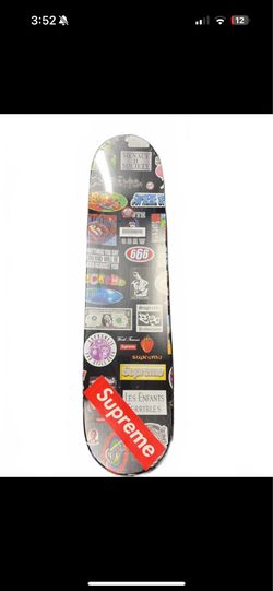 Supreme Stickers Skateboard Deck- Black- FW21 Collection- Brand New