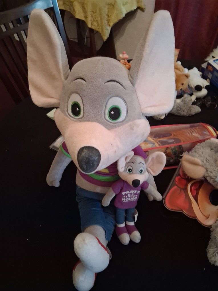 Large Jumbo 28 Chuck E Cheese Mouse Plush Fun Express Pizza Stuffed TOY COLLECTIBLES