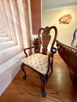 6 vintage Dining Chairs – 2 Armchairs – Premium Quality