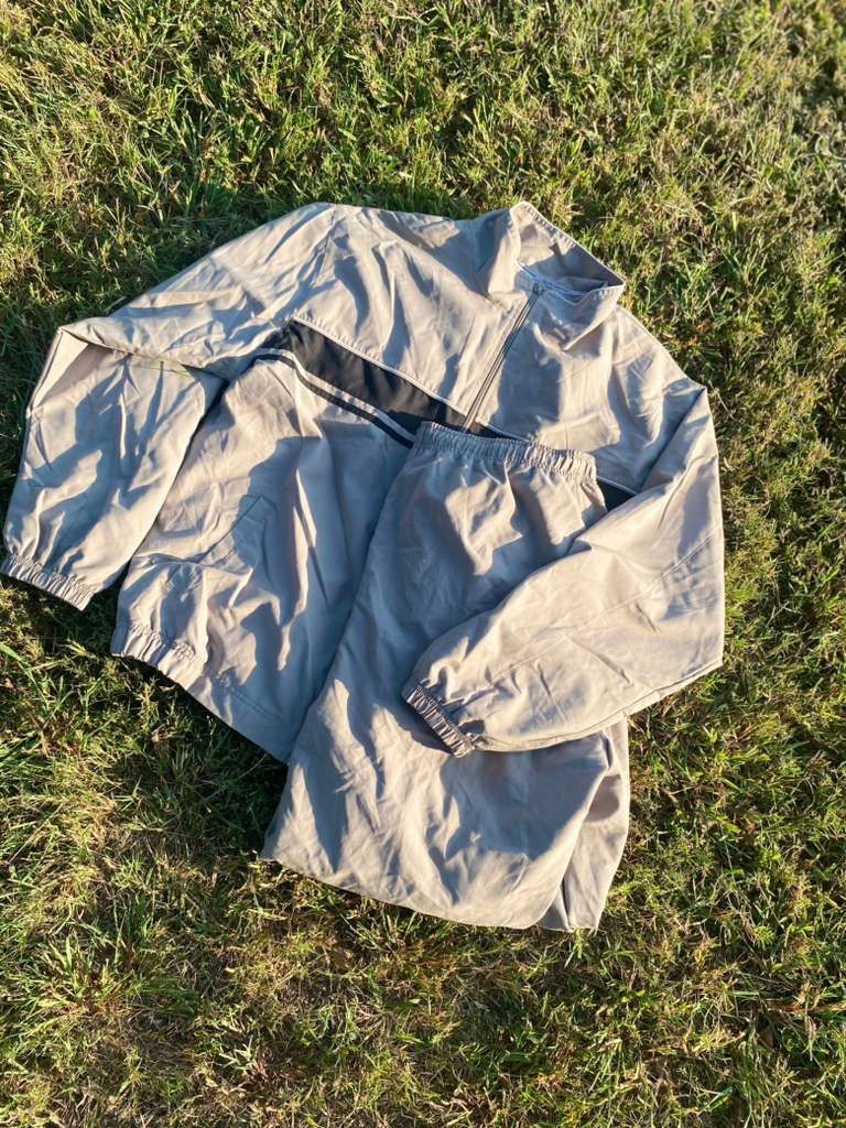 Sets Weatherproof Performance Jacket Mens Large Beige Full Zip Windbreaker