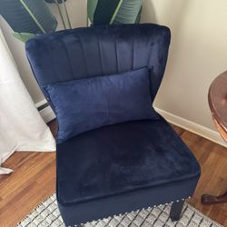 Two -Navy Accent Chairs 