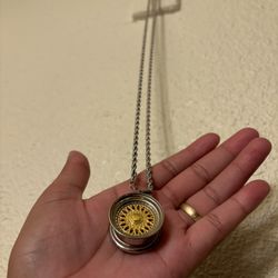 Chain With A Rim Pendant (NOT SILVER)